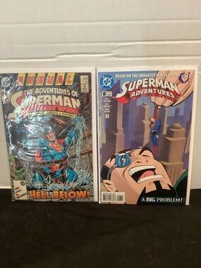 363-The Adventures of Superman Annual # 1 & Superman Adventures # 8 Comic Books